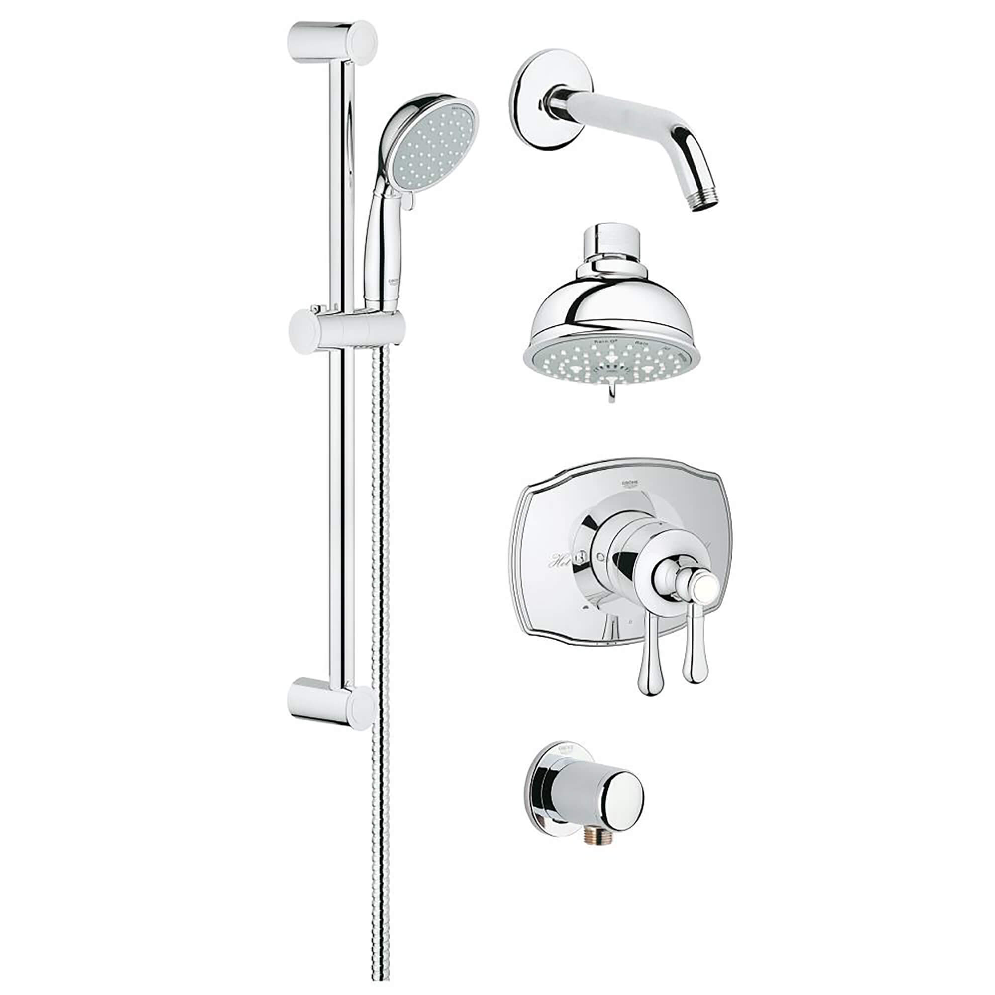 GrohFlex™ Authentic 4-Spray 2-Function Pressure Balance Shower System